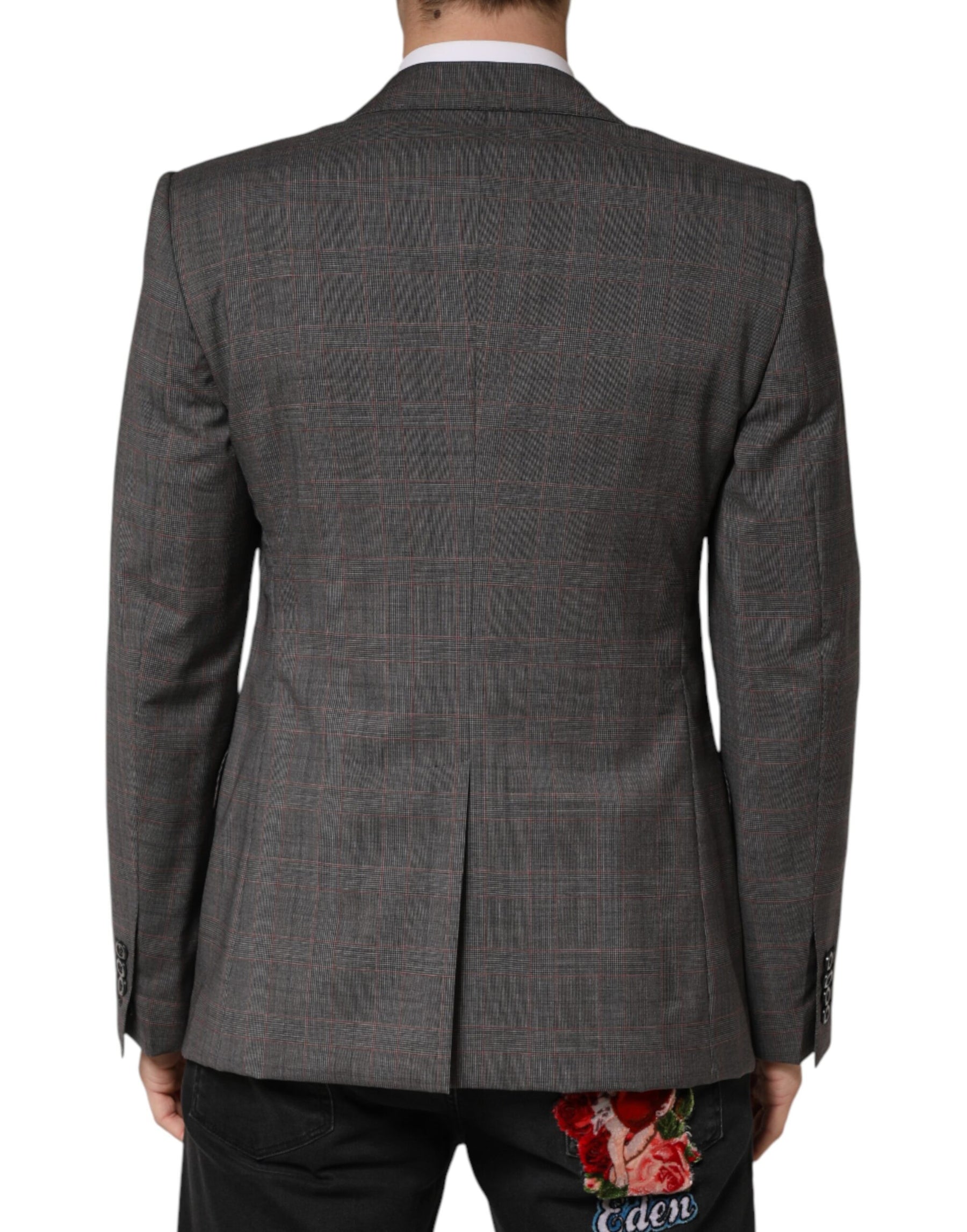 Dolce & Gabbana Gray Wool Single Breasted 2 Button Blazer | Regal Royce