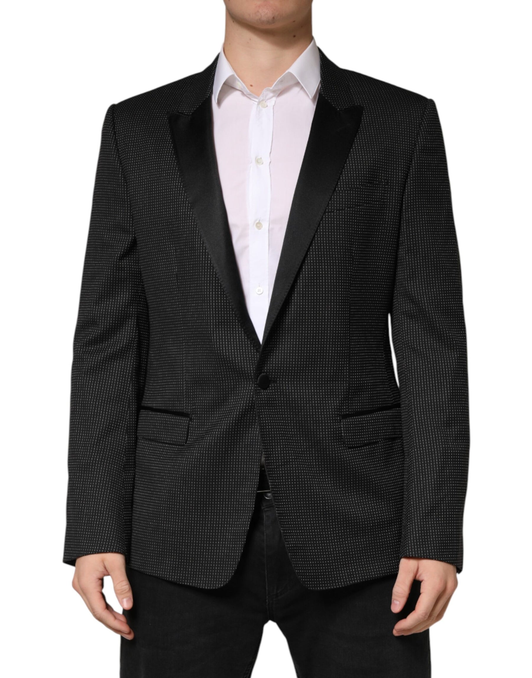 Dolce & Gabbana Black Fantasy Single Breasted Jacket Blazer | Regal Royce