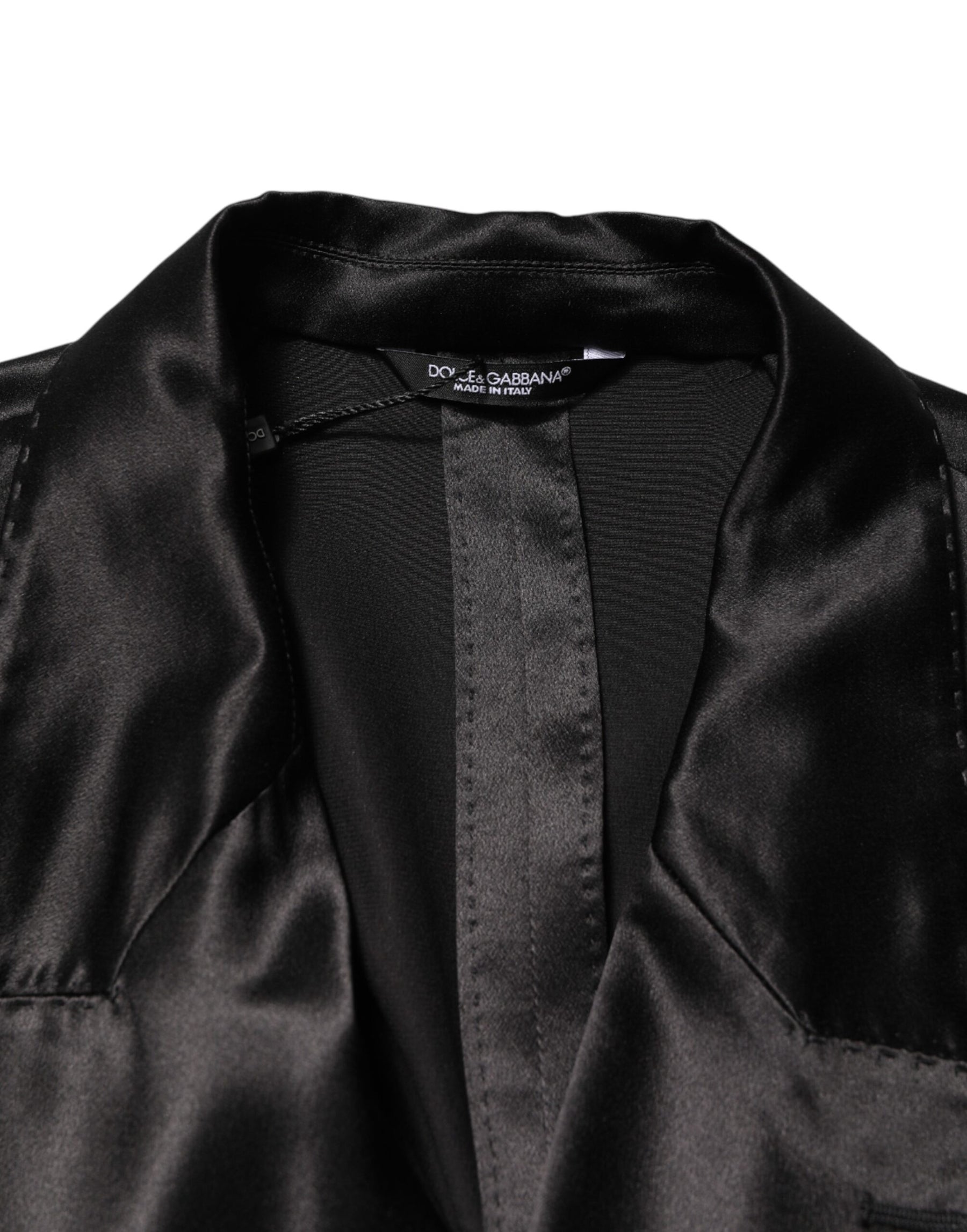 Dolce & Gabbana Black Silk Double Breasted 2 Button Blazer | Regal Royce