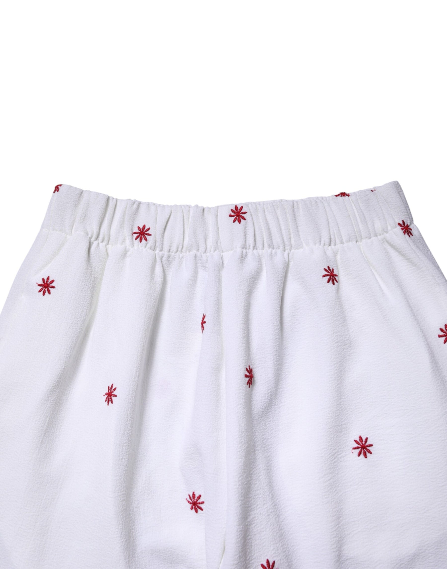 Department 5 White Floral Tapered High Waist Cropped Pants | Regal Royce