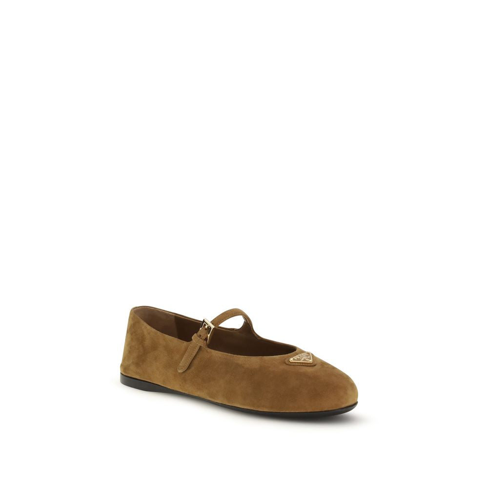 Prada Brown Goatskin Ballet Flats | Regal Royce
