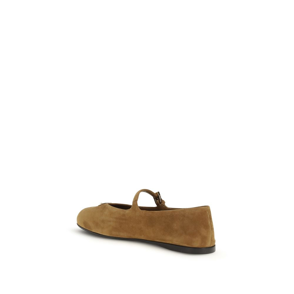 Prada Brown Goatskin Ballet Flats | Regal Royce