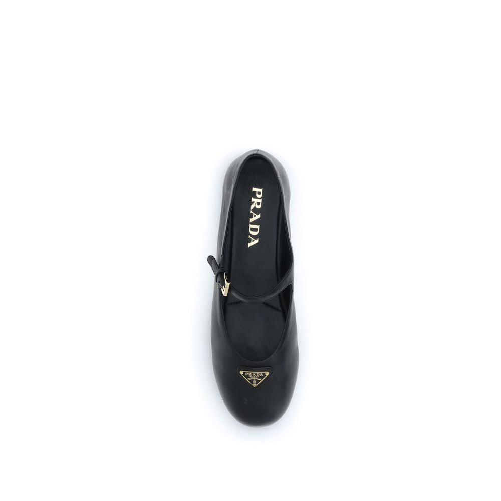 Prada Black Lamb Ovis Aries Aries Ballet Flats | Regal Royce