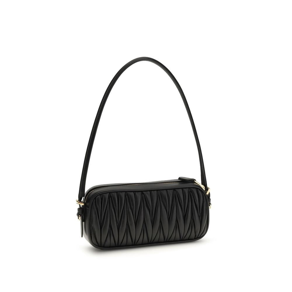 Miu Miu Black Calf Leather Bos Taurus Shoulder Bag | Regal Royce
