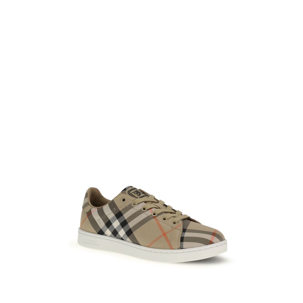Burberry Beige Cotton Low Top Sneakers | Regal Royce