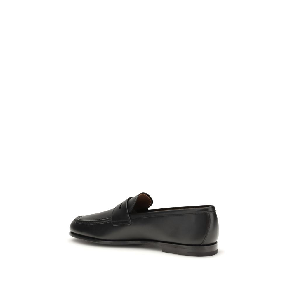 Church's Black Calf Leather Bos Taurus Slip-On Loafers | Regal Royce