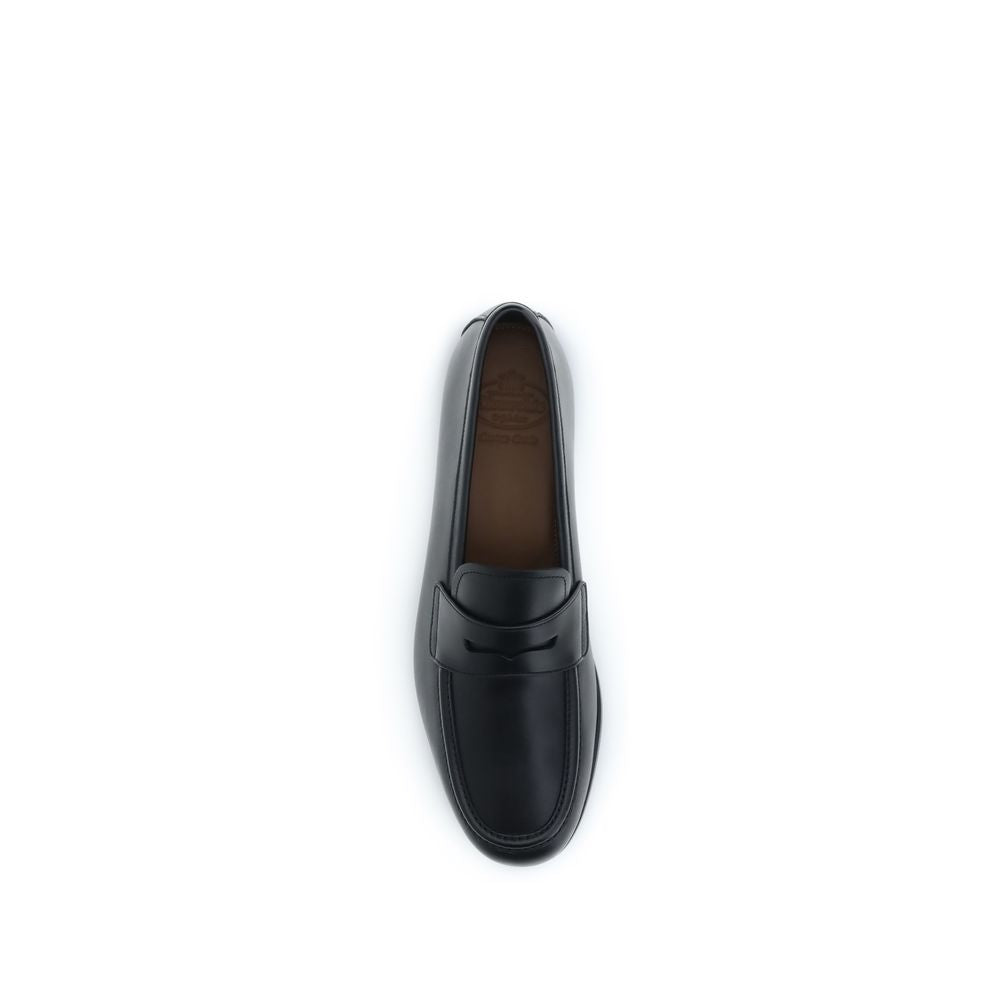 Church's Black Calf Leather Bos Taurus Slip-On Loafers | Regal Royce