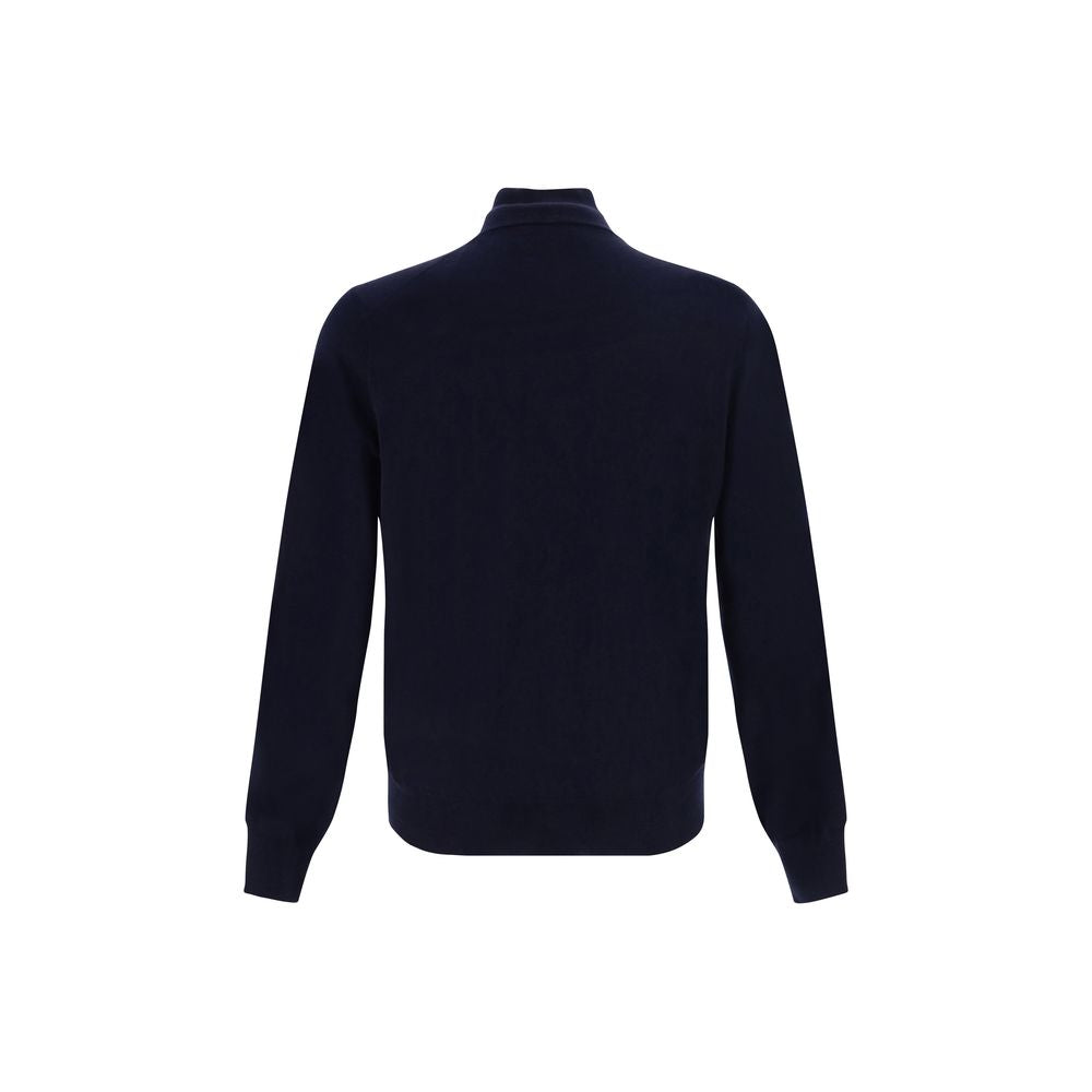 Brunello Cucinelli Blue Fleece Wool Cardigan | Regal Royce