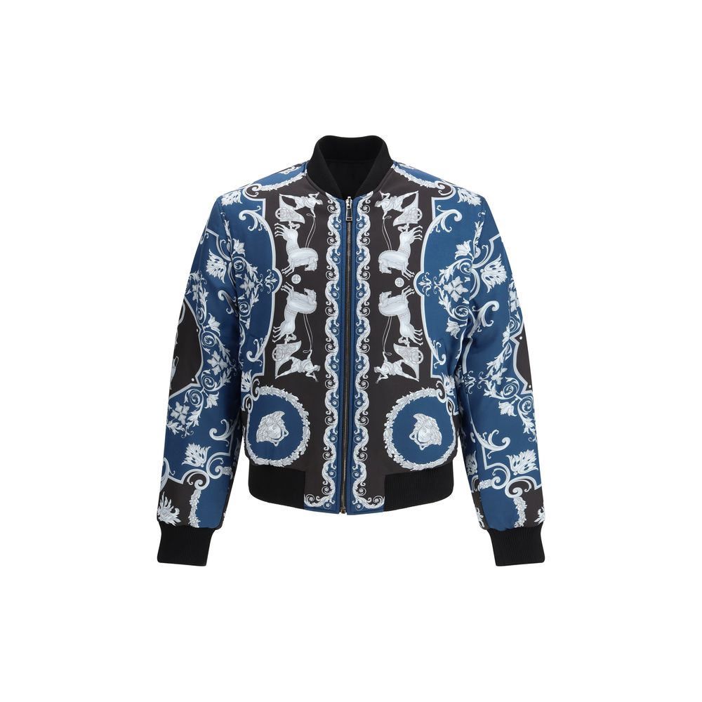 Versace Black Polyamide Bomber | Regal Royce