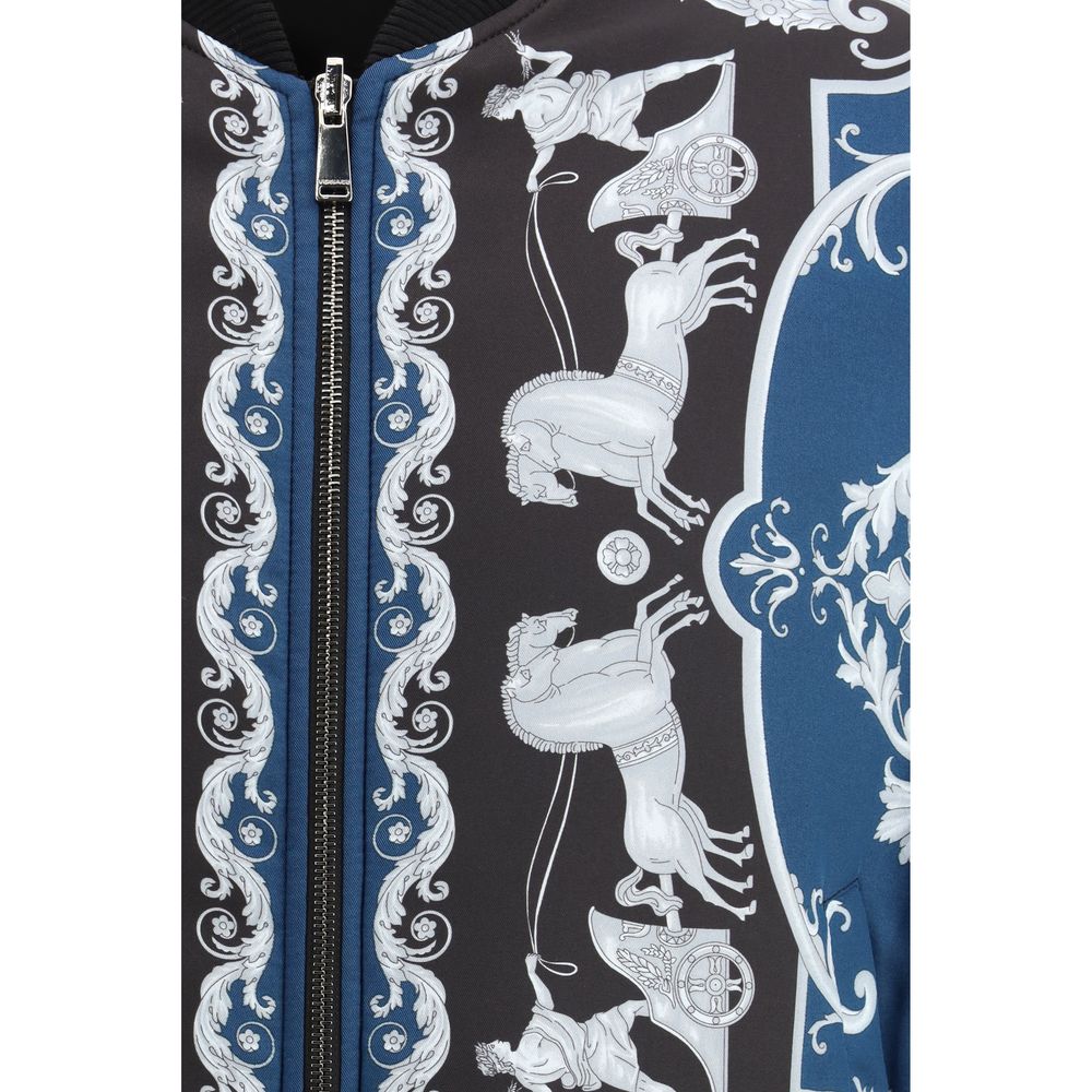 Versace Black Polyamide Bomber | Regal Royce