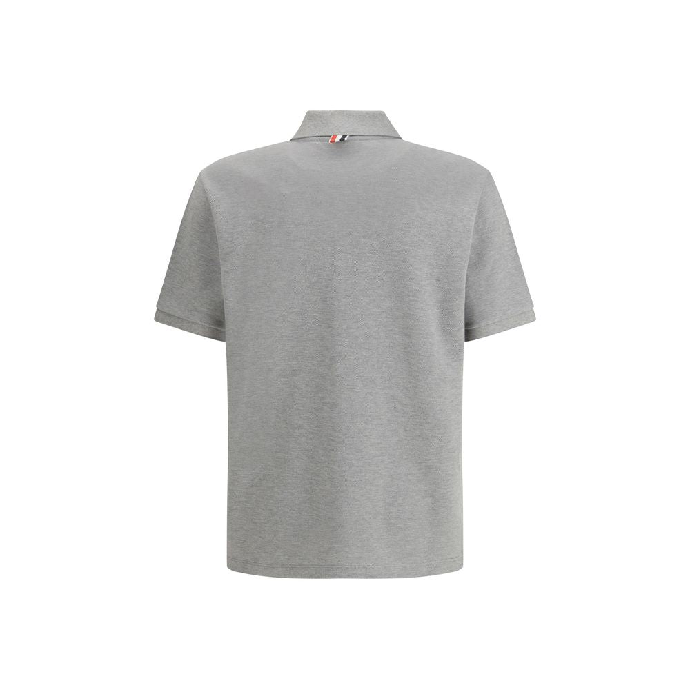 Thom Browne Gray Cotton Polo Shirt | Regal Royce