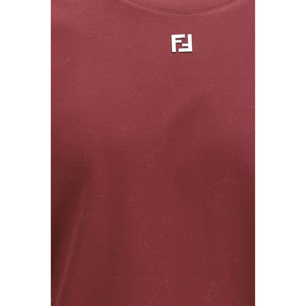 Fendi Bordeaux Cotton T-Shirt | Regal Royce