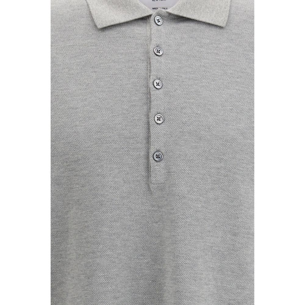 Thom Browne Gray Cotton Polo Shirt | Regal Royce