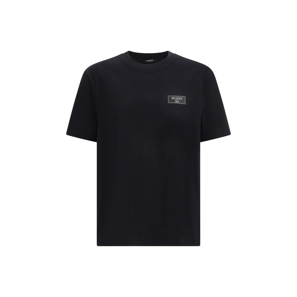 Balmain Black Cotton T-Shirt | Regal Royce