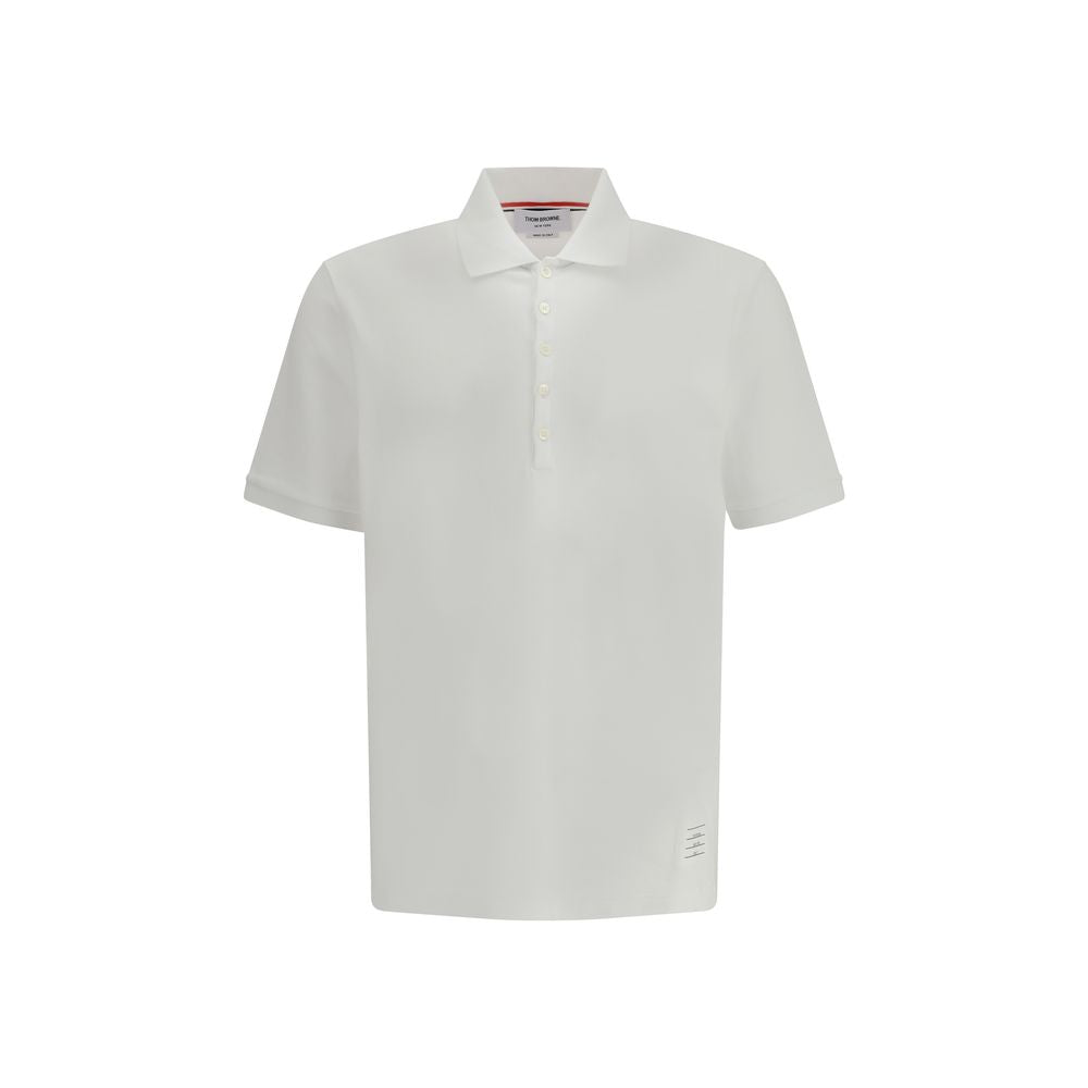 Thom Browne White Cotton Polo Shirt | Regal Royce