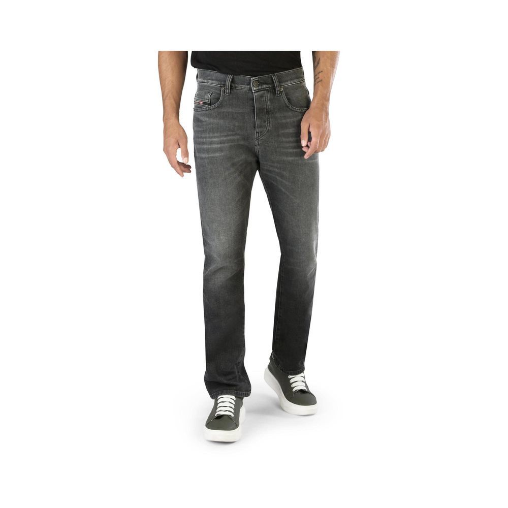 Diesel Black Cotton Straight-Leg Jeans | Regal Royce
