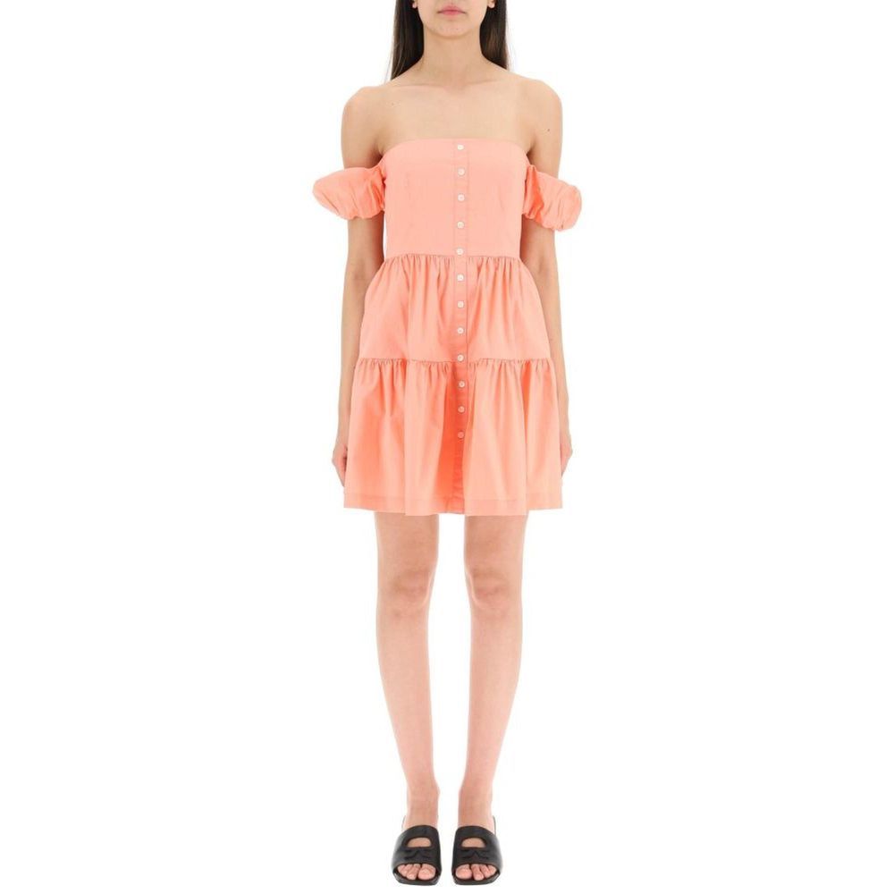 Staud Orange Cotton Casual Dress | Regal Royce