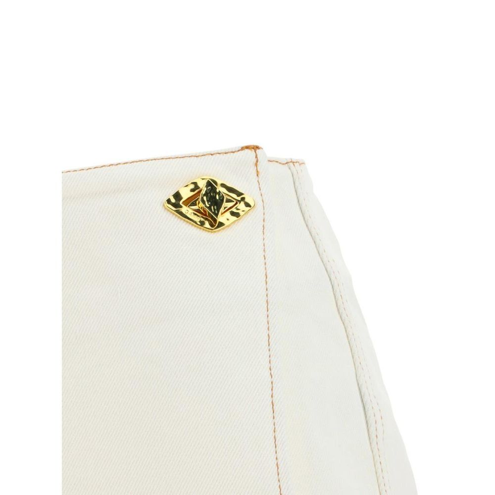 Ganni White Cotton Mini Skirt | Regal Royce