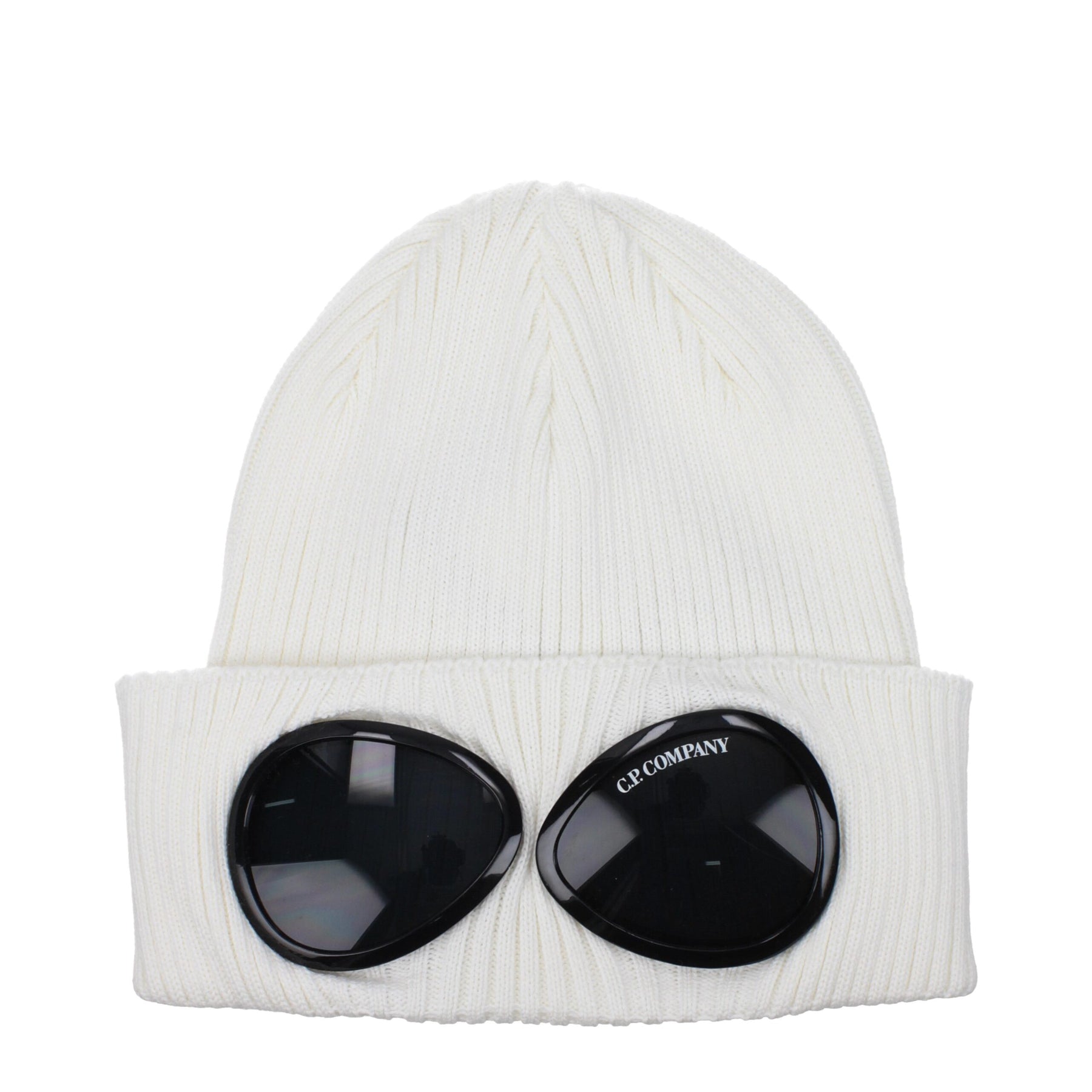 C.P. Company White Cotton Beanie | Regal Royce
