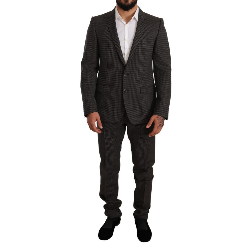 Dolce & Gabbana Black Virgin Wool Two-Piece Suit | Regal Royce