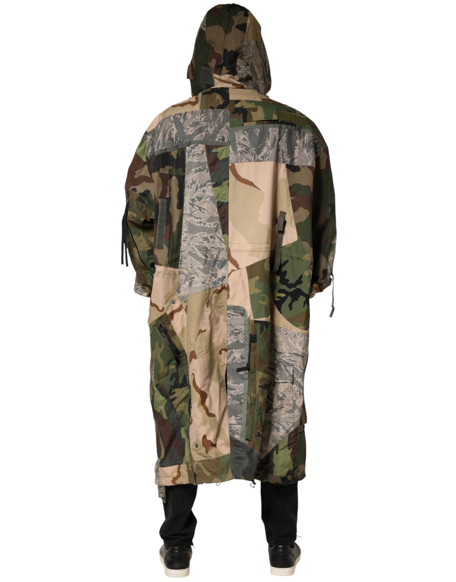 Dolce & Gabbana Multicolor Camouflage Hooded RainCoat Jacket | Regal Royce