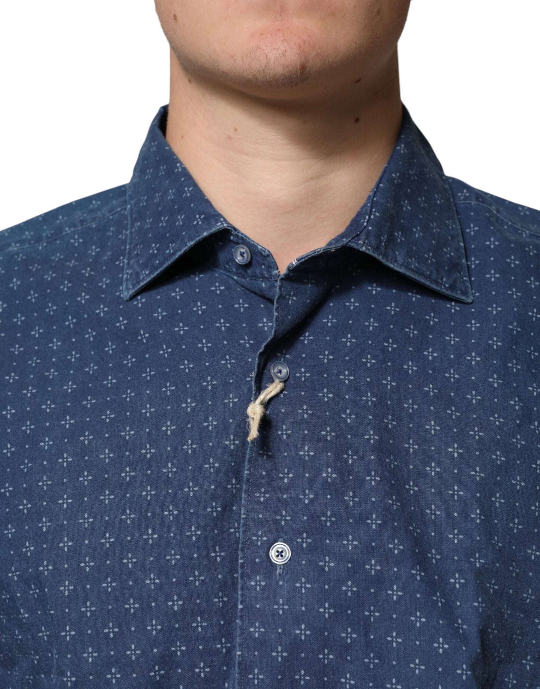 Orian 1968 Blue Button Down Long Sleeves Men Shirt | Regal Royce