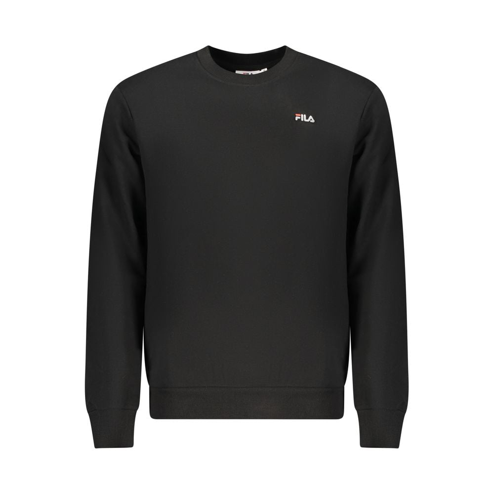 Fila Black Organic Cotton Men Sweatshirt | Regal Royce