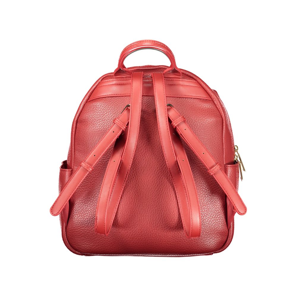 Mario Valentino Rosso Polyurethane Women Backpack | Regal Royce