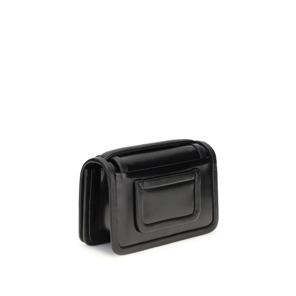 Pierre Hardy Black Calf Leather Bos Taurus Shoulder Bag | Regal Royce