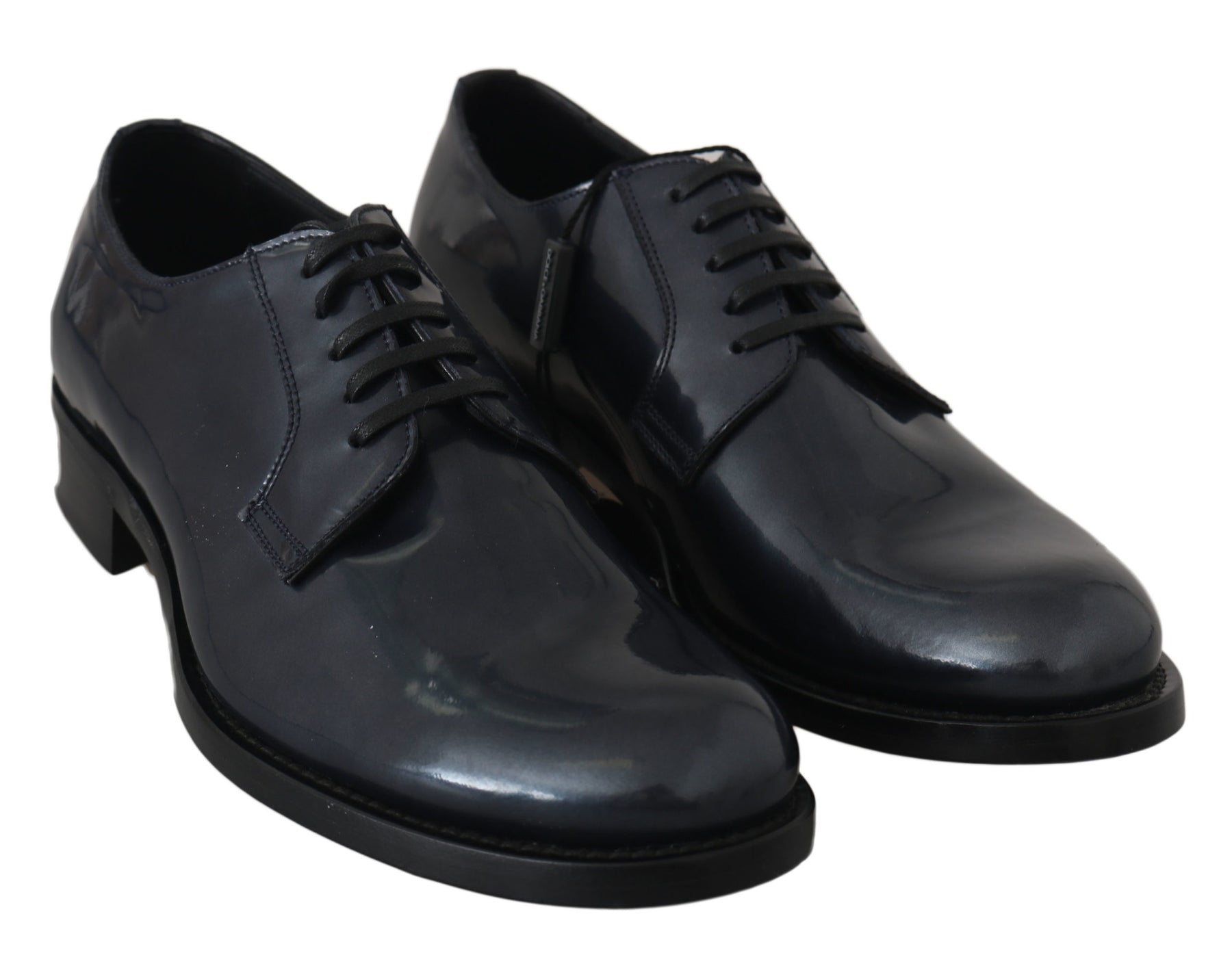 Dolce & Gabbana Blue Leather Derby Dress Formal Shoes | Regal Royce