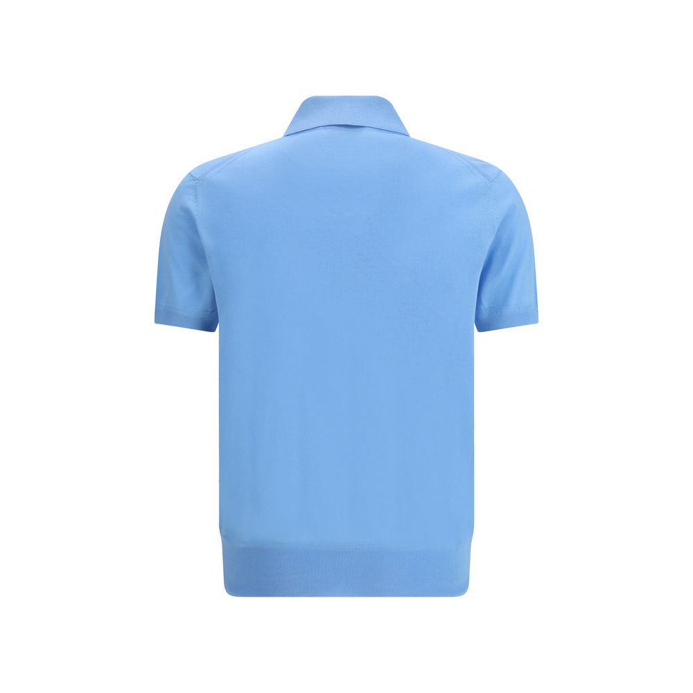 Tom Ford Blue Cotton Polo Shirt | Regal Royce