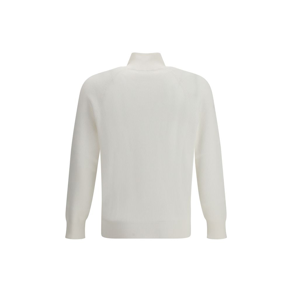 Brunello Cucinelli White Cotton Sweatshirt | Regal Royce